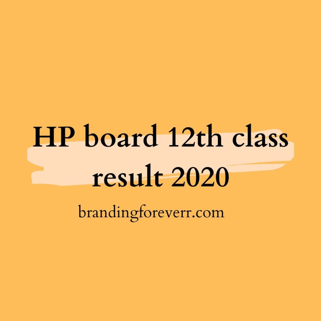 HP Board 12th class result