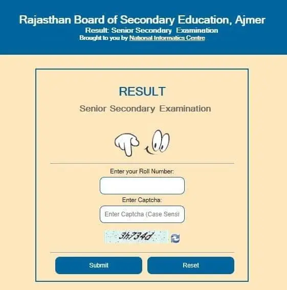Rajasthan Board 12th Class Result